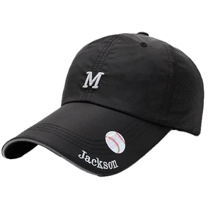 Gorra de béisbol Clakllie de secado rápido negra transpirable gorra deportiva reflectante para correr - Imagen 1 de 7