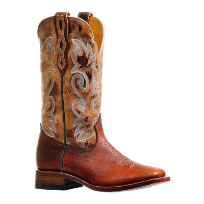 6325 Bottes Boulet bout carré large marron Homme - Photo 1/4