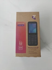 Telstra Lite 3 4GX VoLTE Blue Tick Rural FM Radio BIG BUTTON keypad Sealed - Picture 1 of 3