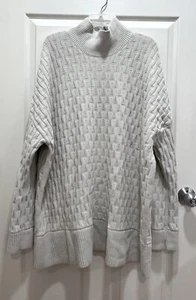 Suéter LULULEMON Mujer XL Tejido con Cable Calce Relajado Hueso Gran Tamaño Acogedor - Imagen 1 de 6
