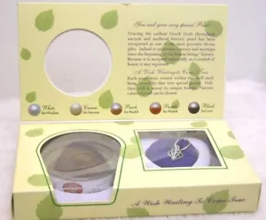 "COLLAR COLGANTE DE PERLAS ""WISH"" con PERLA NATURAL EN CÁSCARA DE OSTRA REGALO JOYERÍA" - Imagen 1 de 8