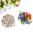 50PCS 25mm Mini Wooden Clips Photo Clips Clothespin Clips DIY Craft Home DeD.SU
