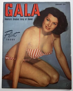 GALA Men's Magazine (Jan 1952) CLEO MOORE Madeline Castle Pinup Girlie RARE VG+ - Picture 1 of 7