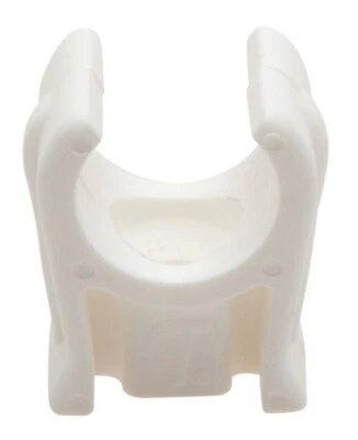 PIPE CLIPS 15mm WHITE PLASTIC - PACK OF 10 - FREE SHIPPING - Image 1 of 3