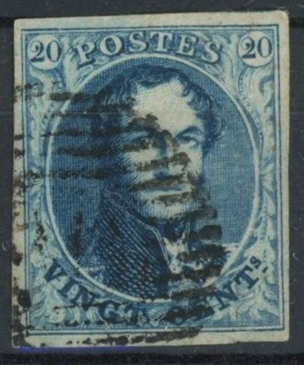 Belgium 1851 : Good VF Used Classic Stamp with Watermark - Nice margins - Image 1 of 1