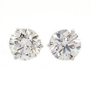 6.03 cttw H VS1 Round Cut Lab Created Diamond Stud Earrings 14K White Gold - Picture 1 of 3