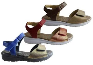 Brand New Comfortshoeco Sally Womens Leather Sandals With Adjustable Straps - Picture 1 of 20