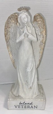 全新带标签 Veteran Memorial Angel 雕像心爱的雕像 Hallmark Grasslands Roads 10 英寸 — 第 1/4 张图片