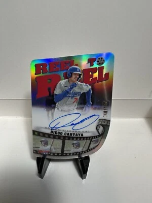 2023 Bowmans Best Diego Cartaya Reel To Reel Die-Cut Auto # 140/150 Dodgers - Image 1 of 4