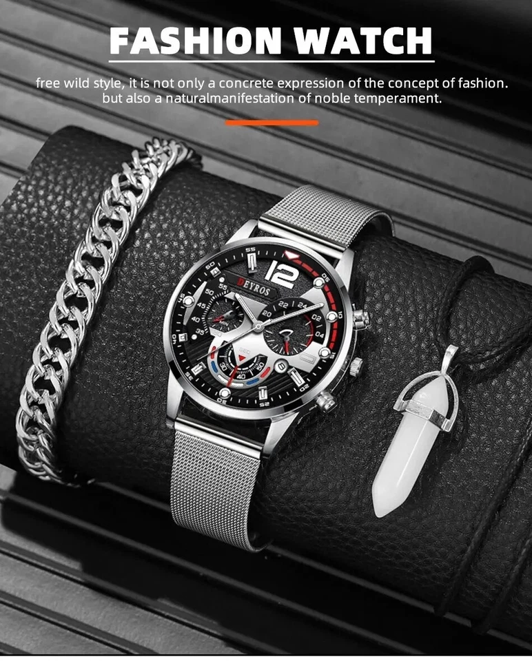 Superb Montres Black Man Classic Bracelets Metal Date'/*