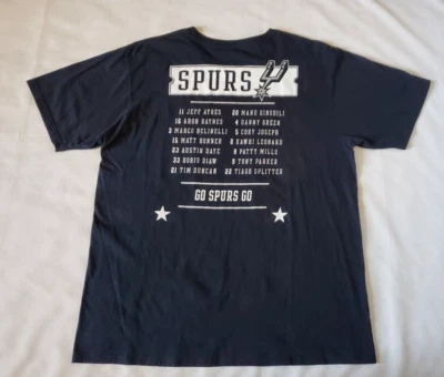 Adidas San Antonio Spurs T-Shirt Size XL Black 2014 Playoffs Short Sleeve - Image 1 of 4