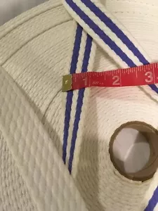 Correas, cinturones, sombreros de 1" a rayas blancas/azules de 1-40 yardas eliges - Imagen 1 de 11