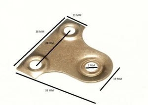 Picture Mirror Hanging Glass Plate EB Brassed Unslotted 38mm Pack 20 - Picture 1 of 1