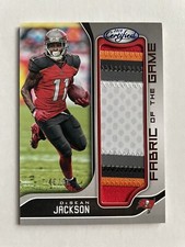 DeSean Jackson 2018 Certified Fabric of the Game Jumbo Game Used Logo Patch /49