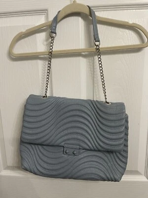 Bolso de Hombro Betsey Johnson Azul Acolchado Cartera Plateado Herrajes Nuevo Sin Etiqueta Foto 1 de 4