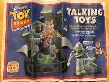 Toy Story Talking Toys Promotion Place Mat Color Sheet 1996 Burger King