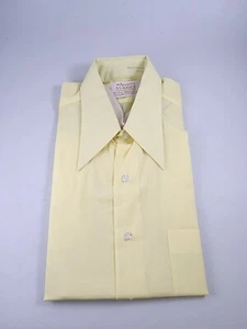 Arrow Shirt Men 15.5 (M) 60s Surrey Collection Decton Union Made Yellow NOS - Picture 1 of 6