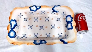 TEMP-TATIONS BY TARA PROVENIENZ QUADRATISCH BLAU/GOLD RECHTECKIG AUFLAUFFORM 16", - Bild 1 von 6