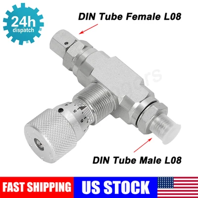 HOZLYBLOGORS 3/8" L08 Bidirectional Hydraulic Flow Control Valve For STB-G3/8 Mini Excavator