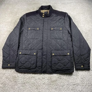 J.Crew Steppjacke Herren XL Navy Snap Zip Cordkragen Feld gefüttert 86465 - Bild 1 von 11