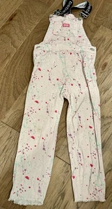 Stylischer weißer Jeans-Overall BEBE für Mädchen Größe 5/6 Jumpsuit Vintage - Bild 1 von 5