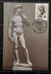 Vietnam 2025 550 Birth Michelangelo Stamp Art Artist Sculpture MNH FDC Maxicard - Picture 1 of 1