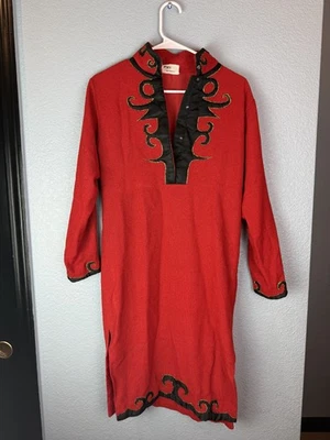 Vintage Yoko San Francisco Dress Womens Medium Embroidered Boho 70s - Image 1 of 4