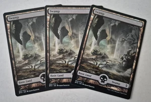 Magic The Gathering - MTG - Swamp - Battle for Zendikar - Full Art x 3 - NM - Picture 1 of 1