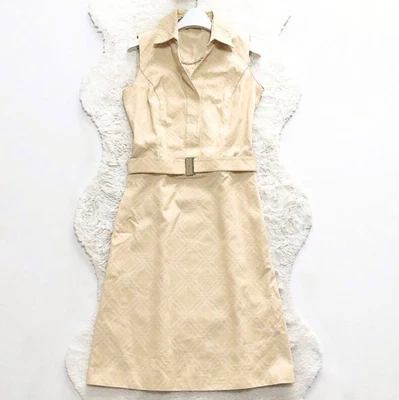 Burberry Blue Label Shadow Check Sleeveless A-Line Dress [BE/38/VG] LTD From JP - Image 1 of 4