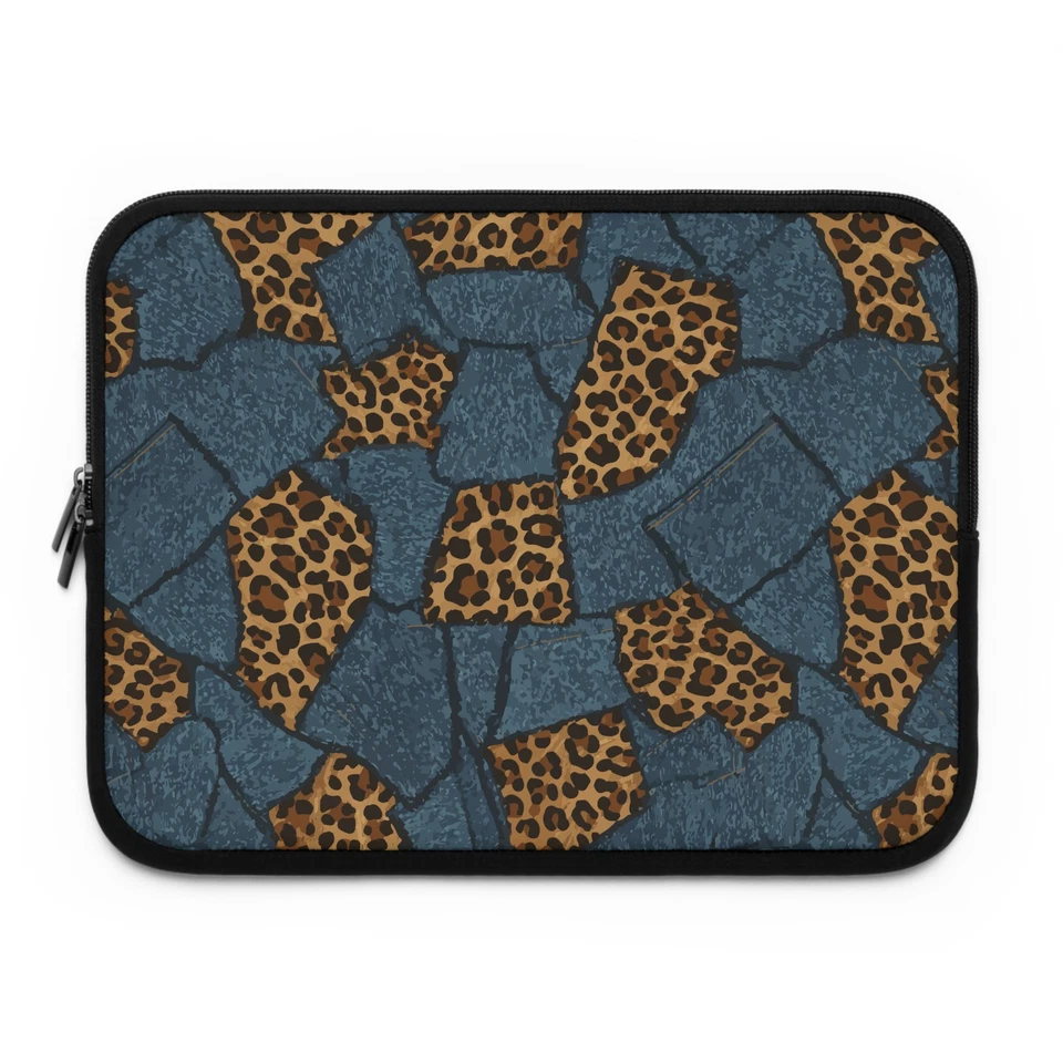 Funda de viaje para portátil Denim Leopardo 7 10 13 15 17" para portátil Foto 1 de 1