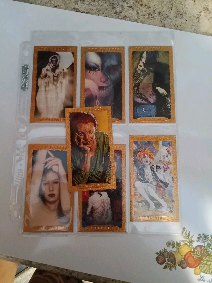 SANDMAN (Skybox 1994) "The Endless"  very rare full set of 7 gold foil cards - Image 1 of 1
