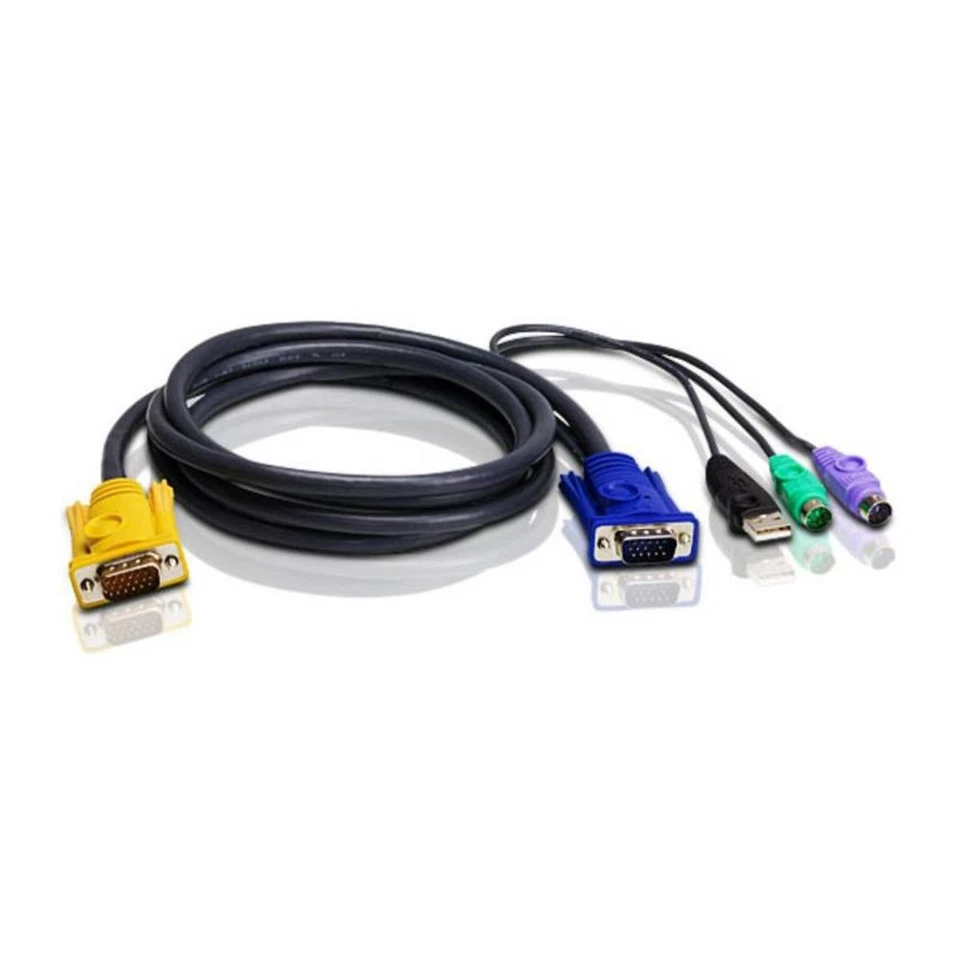 ATEN 2L-5302UP KVM-Anschlußkabel für PS/2 USB VGA schwarz 1,8 m - Bild 1 von 1