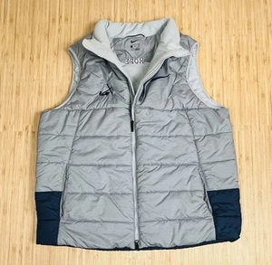 Nike Puffer Vest Custom Hope College Holland Michigan Mens XL Gray Full Zip - Picture 1 of 12