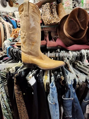 Botas vaqueras occidentales Dan Post de cuero y gamuza marrón recortadas 6 B Foto 1 de 4