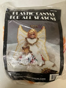 Kunststoff Leinwand Nadelspitze Engel Baumspitze Weihnachten Vintage - Bild 1 von 2