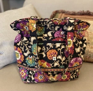 Vera Bradley Cinch Tote Schultertasche Suzani gesteppte Handtasche / Beuteltasche - Bild 1 von 8