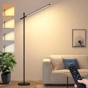 LED Corner Floor Lamp, 360°Rotating Head, Super Bright 1800LM Dimmable Black - Picture 1 of 7