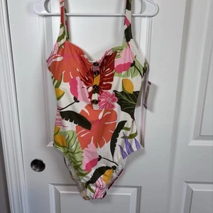 Traje de baño Social Standard by Sanctuary Tropical de una pieza talla grande playa nuevo con etiquetas - Imagen 1 de 7