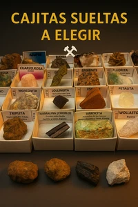 MINERALES en cajita carton 4x4 cms con etiqueta   ¡232 DIFERENTES COLECCIONALOS! - Picture 1 of 241