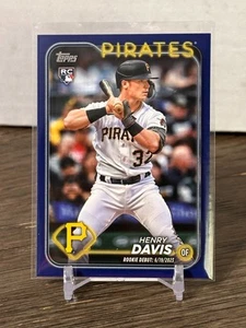 2024 Topps Update Henry Davis Pittsburg Pirates Blue Border RC #US162 - Picture 1 of 2