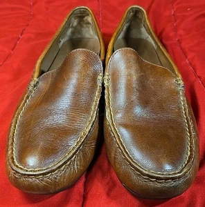 Polo Ralph Lauren Größe 9,5 D Redden elegante Slipper Schuhe braun Leder Halbschuhe - Bild 1 von 10