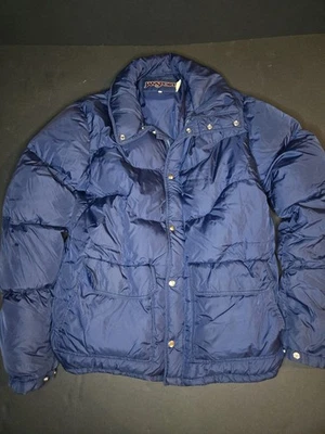 Jaqueta Vintage Jansport Azul Tamanho Grande - Imagem 1 de 4