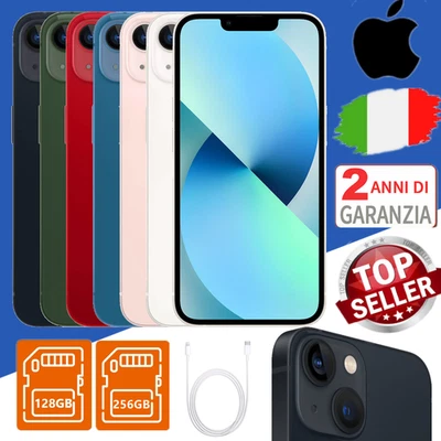 NUOVO Apple iPhone 13 - 256GB 128GB Nero Bianco Rosso Blu Rosa✔️Garanzia 24 MESI - Immagine 1 di 3