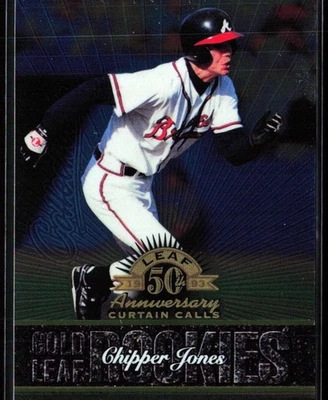 1998 Donruss Prized Collections Refractor #153 Chipper Jones Braves - Image 1 of 2