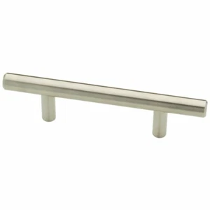 Tiradores de barra de gabinete de acero inoxidable Cava de 5-3/8" (3" centros), acero macizo - Imagen 1 de 10