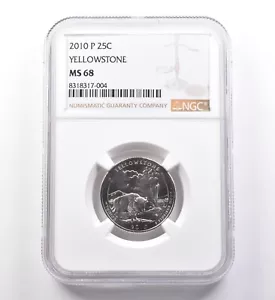 2010-P Washington Quarter Yellowstone MS68 NGC *9665 - Picture 1 of 3