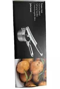 John Lewis Chrome Plated Potato Ricer with 2 interchangeable ricing blades - Picture 1 of 4