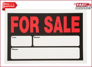 Plastic Auto for Sale Sign - 8 in. x 12 in. Durable, Weatherproof, Easy to Read - Picture 1 of 3