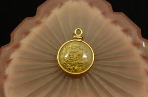 Natural 18K Gold Nuggets in a yellow gold filled bezel locket pendant charm 4.4g - Picture 1 of 3