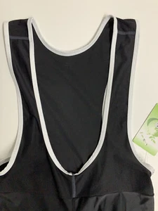 Cycling Padded Bikers One Piece Size Large Black With Ankle Zip Closure - Picture 1 of 9